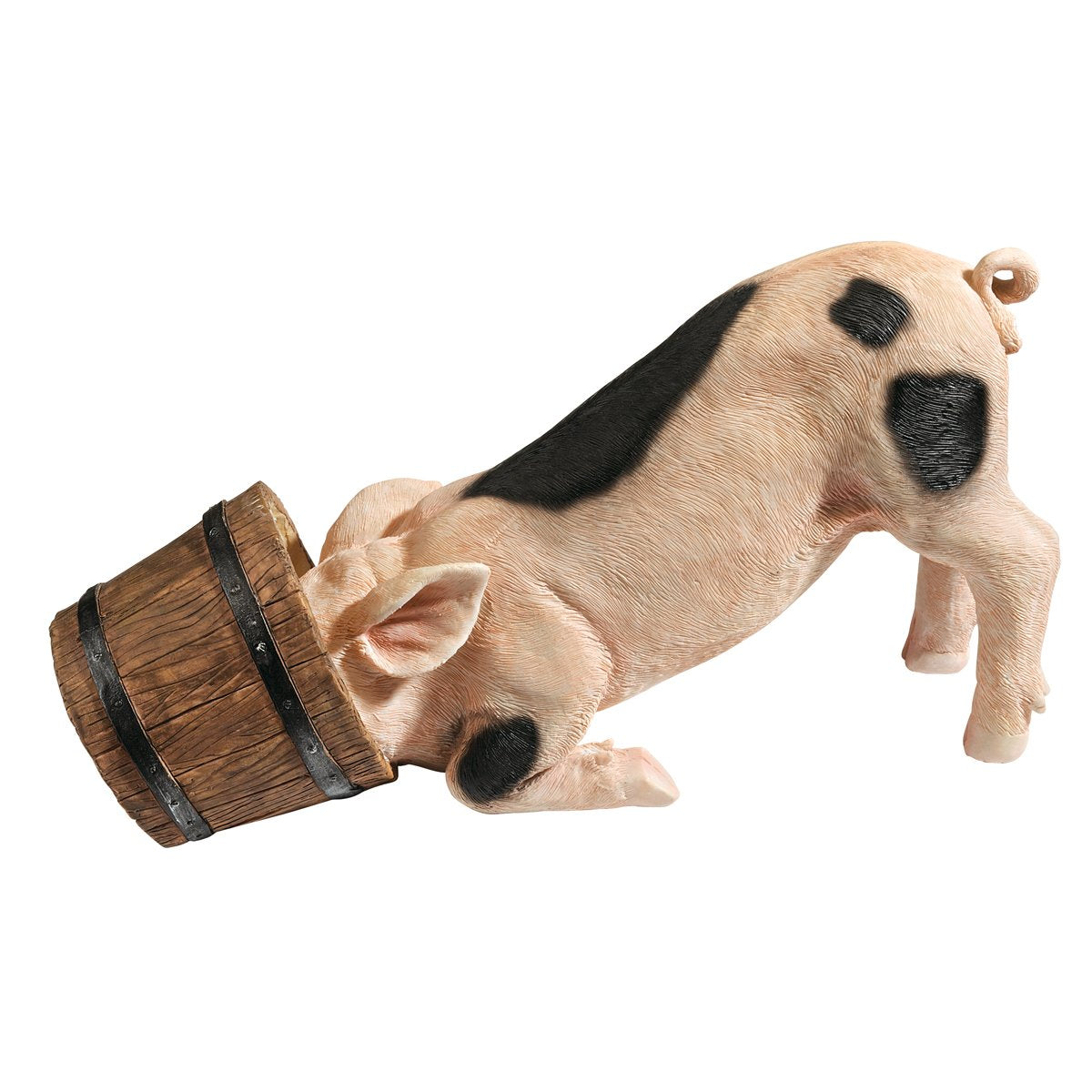 Design Toscano Bucket Head Piglet Garden Statue – Polyresin Pig Decor