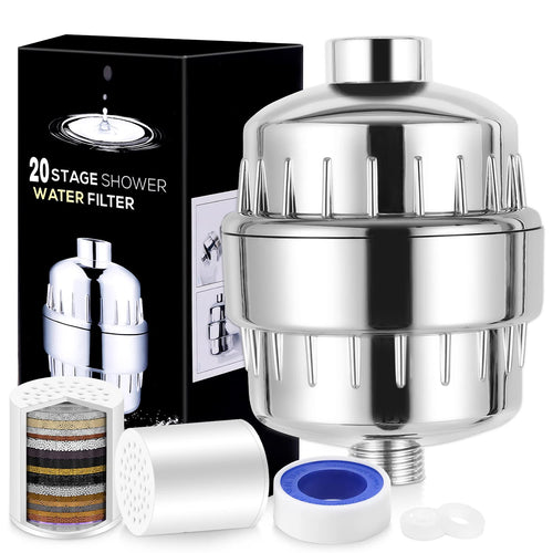 20 Stage Shower Filter | Hard Water Softener for Hair & Skin