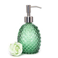 Jolof Store Glass Soap Dispenser | 12oz Refillable Stainless Steel Pump