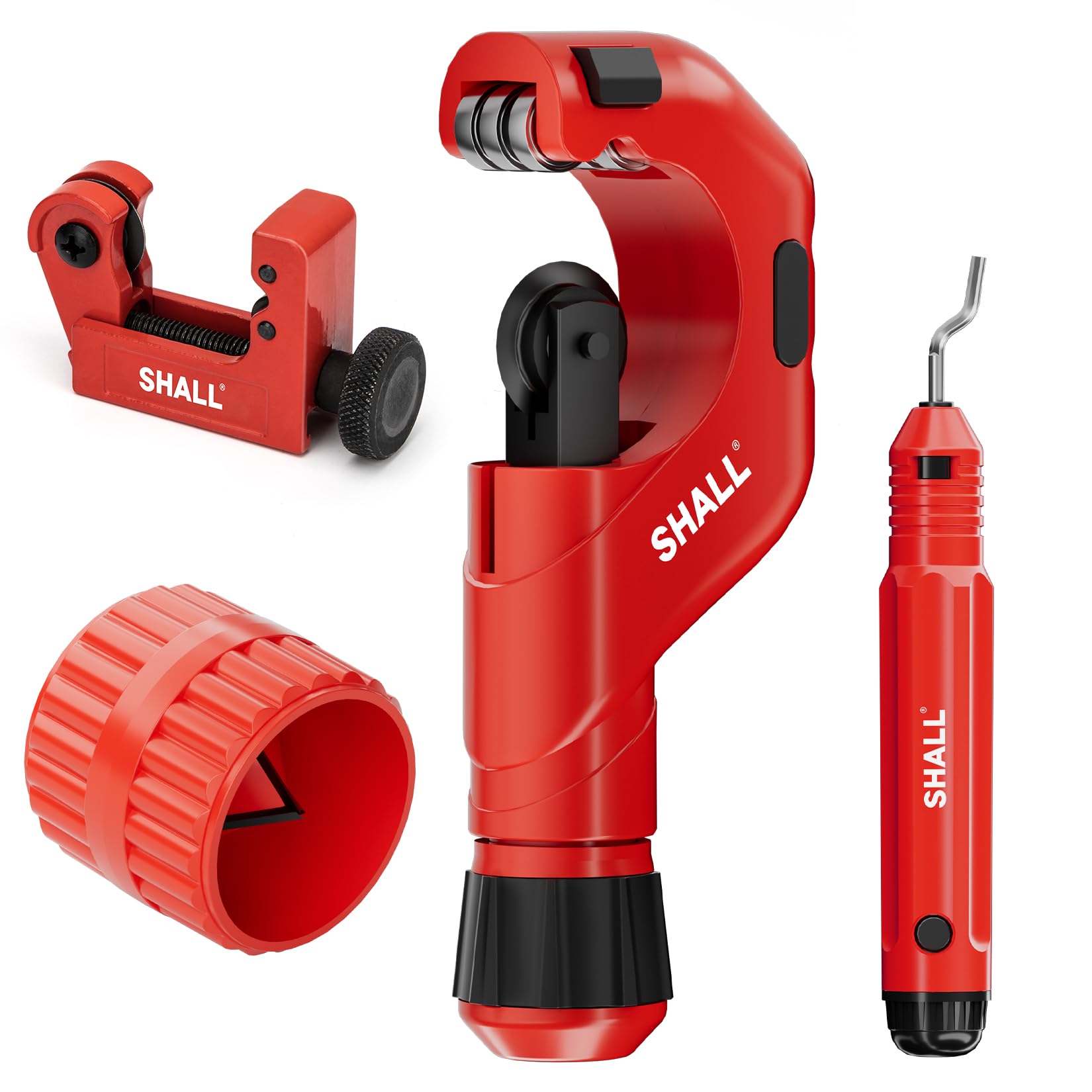 SHALL 4PC Tubing Cutter Set – Heavy-Duty Pipe Cutter for PVC & Copper