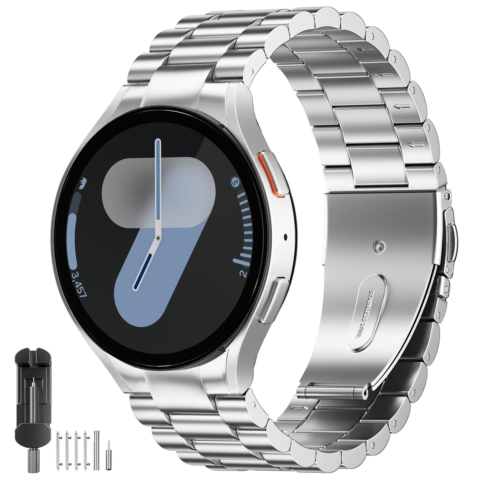 SUNDAREE Stainless Steel Metal Band for Samsung Galaxy Watch 7/6/5/4