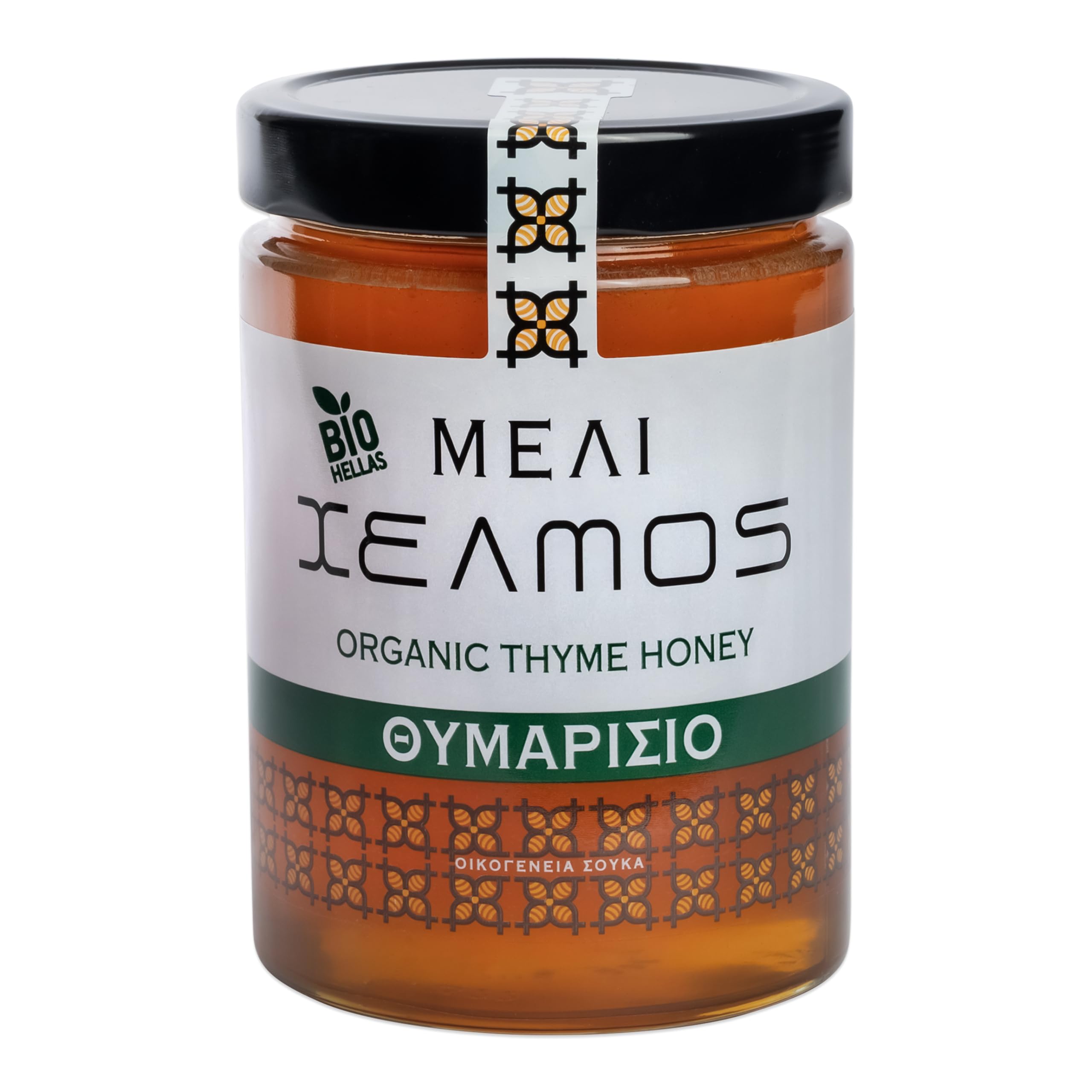 Helmos Organic Greek Thyme Honey – Raw & Unprocessed Flower Honey, 800g