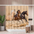 Jolof Store Horse Run Shower Curtain | Waterproof Mold Resistant Polyester