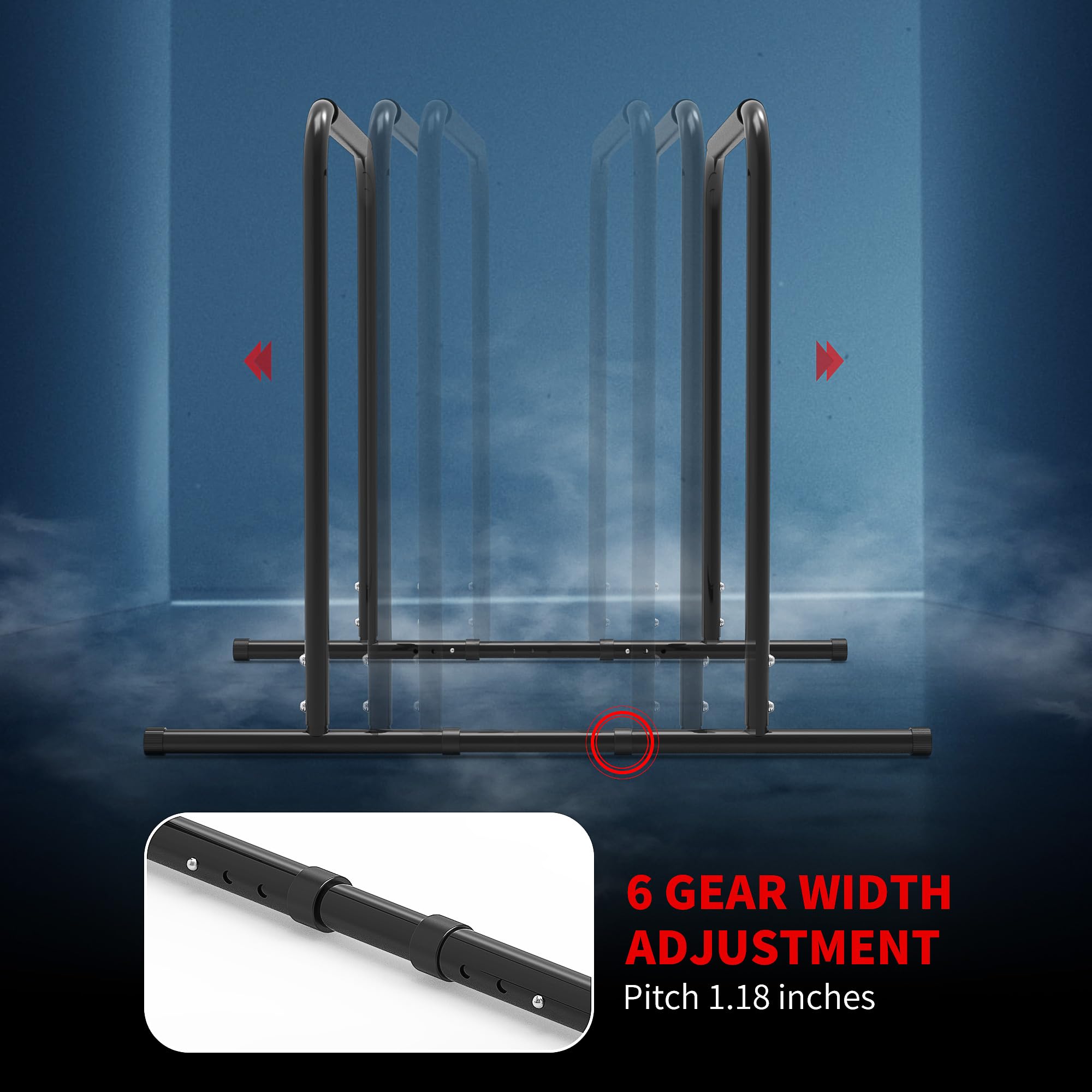 Leikefitness Pull Up Dip Station | Adjustable Height Strength Training