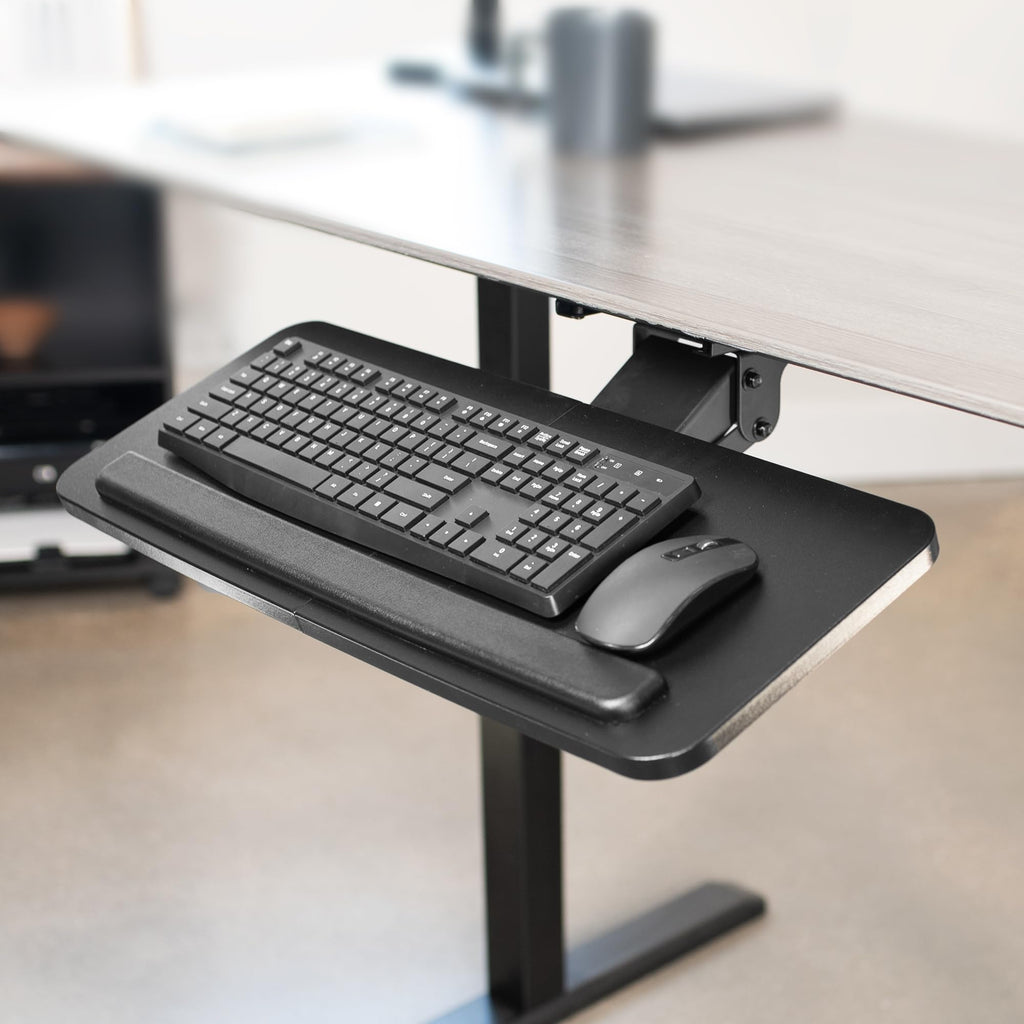 VIVO Ergonomic Under Desk Keyboard Tray - Adjustable Mouse Platform