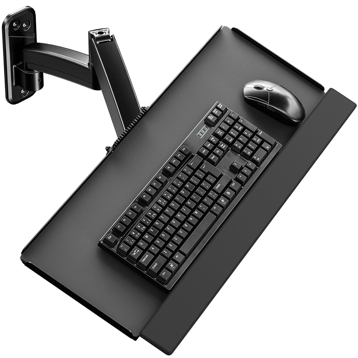 PUTORSEN Wall Mounted Keyboard Tray, Pneumatic Spring, Height Adjustable - image 1