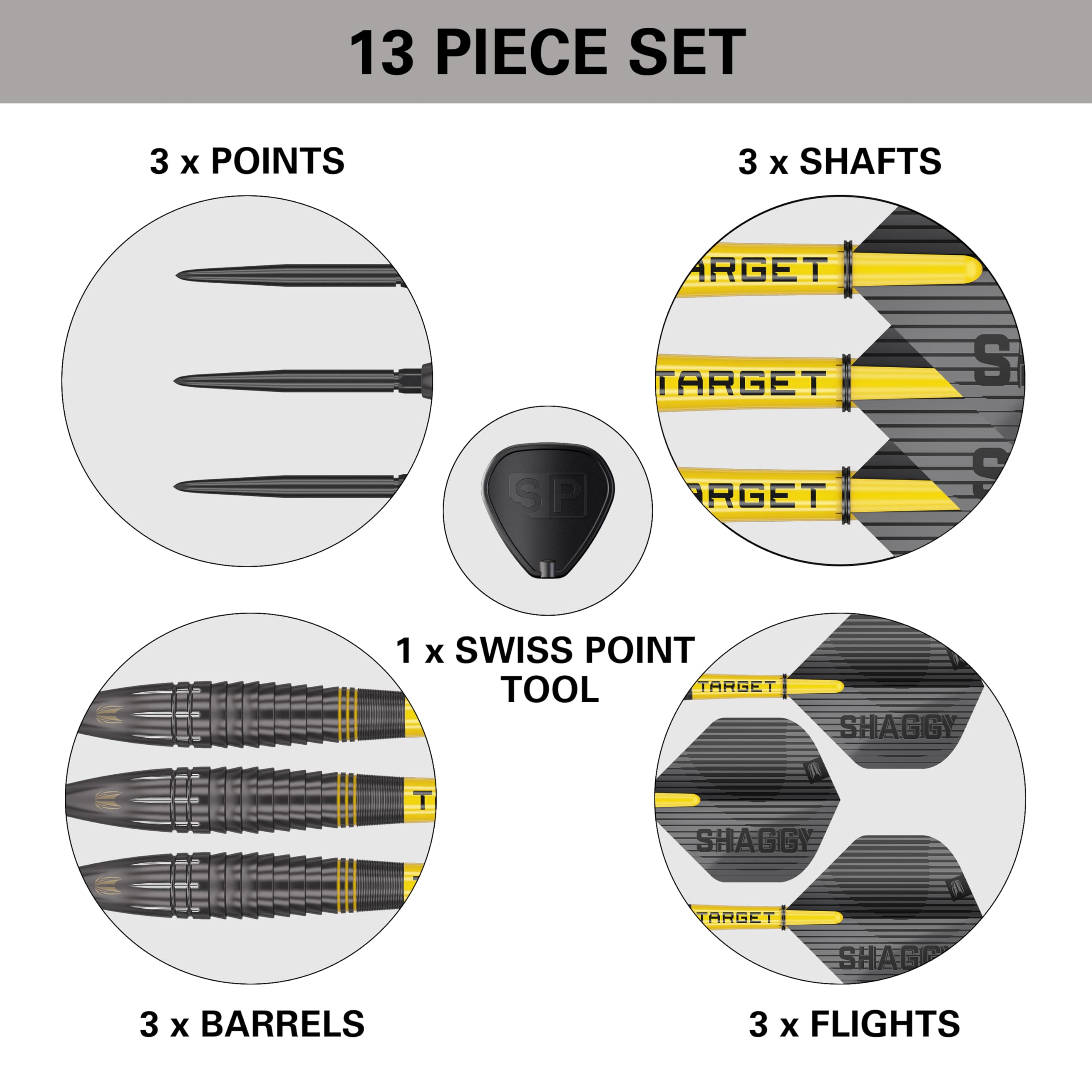 Target Darts Scott Williams Black Out 90% Tungsten Steel Tip Darts - 25g