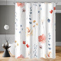 Lerores Coral Flower Shower Curtain – Anti-Mould Polyester, 150x200cm