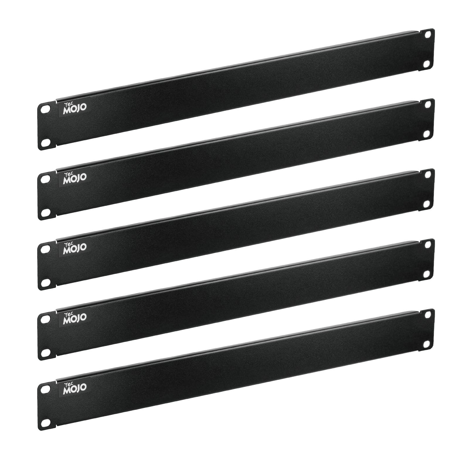 Tecmojo 1U Blank Panel for 19-inch Server Rack, Solid Black, 5-Pack