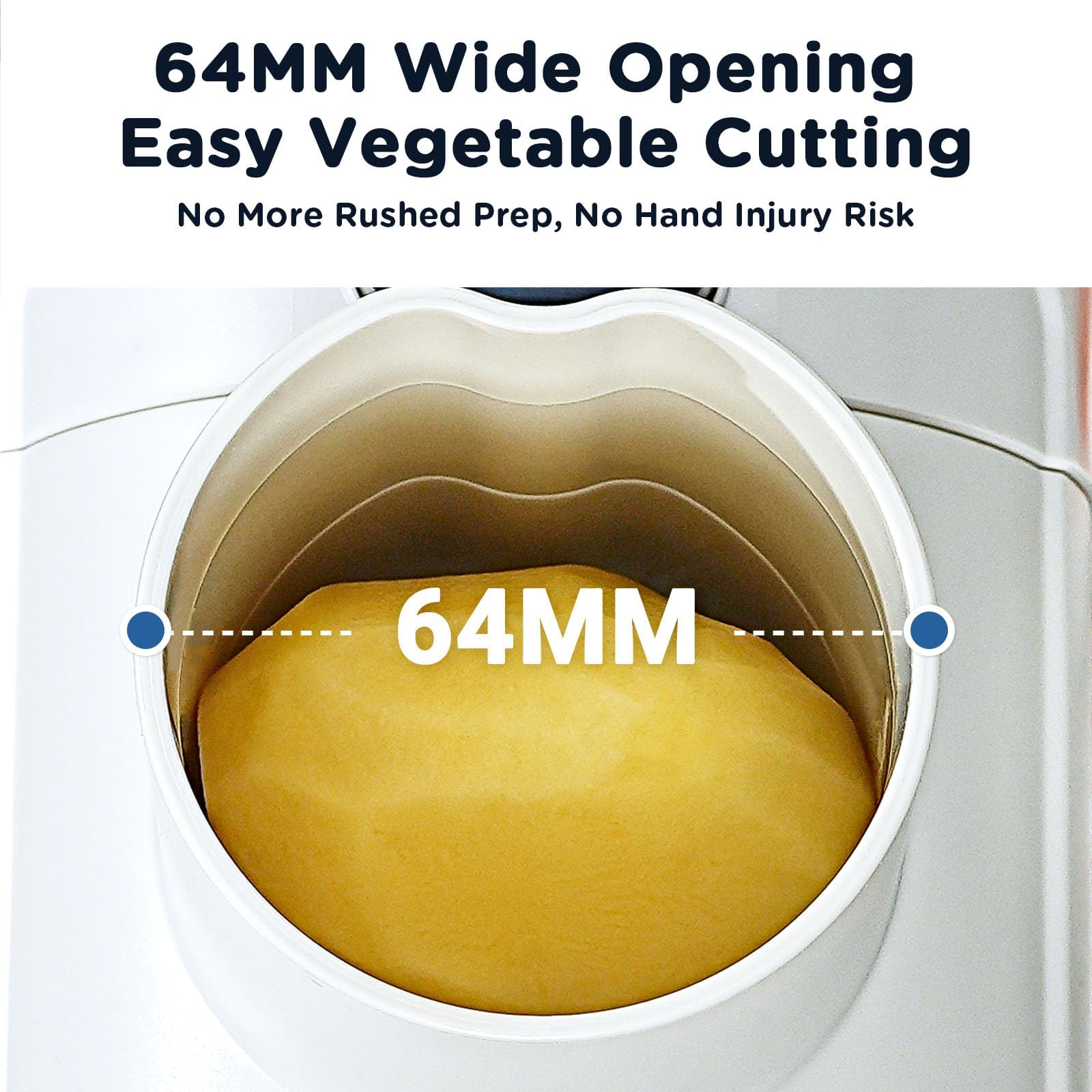 AOBOSI Electric Cheese Grater | 3-in-1 Vegetable Slicer with Large Chute