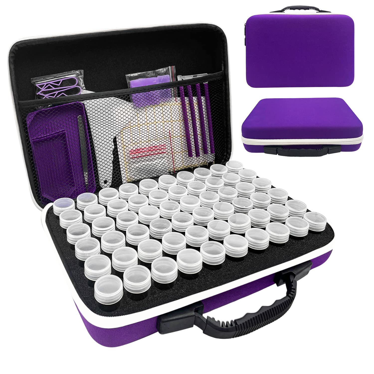 LIRUNQIU 60 Slots Diamond Painting Storage Case | EVA Art Organizer Box