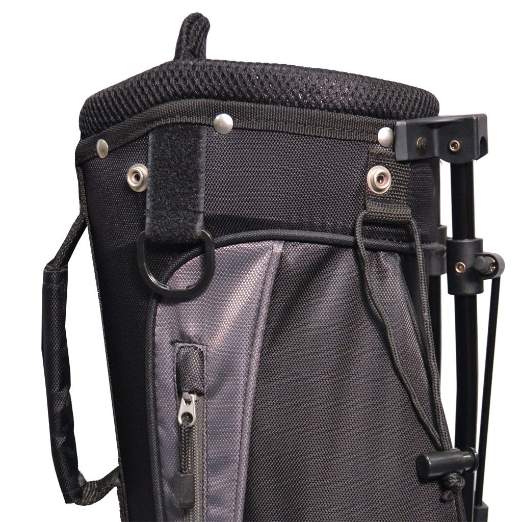 Longridge 6" Weekend Golf Stand Bag – Lightweight 4-Way Divider Black Silver