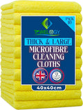 Towelogy Heavy Duty Microfibre Cleaning Cloths | 420GSM Lint Free | 40x40cm