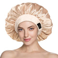 mikimini Satin Bonnet for Sleeping – Double Layer Adjustable Hair Cap