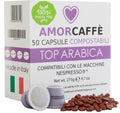 Amorcaffe Top Arabica Compostable Nespresso Compatible Pods – 50 Pack