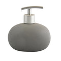 MSV Bali Ceramic Stone Soap Dispenser - Elegant Grey Bathroom Pump