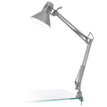 Eglo Firmo Silver Adjustable Clip-On Desk Lamp | Modern Task Light