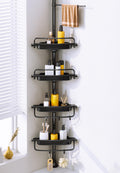 WSBArt Rustproof Corner Shower Caddy – 4-Tier Tension Pole Organizer