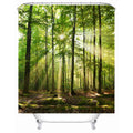 X-Labor Plant Motif Shower Curtain – Waterproof Anti-Mould 180x200cm