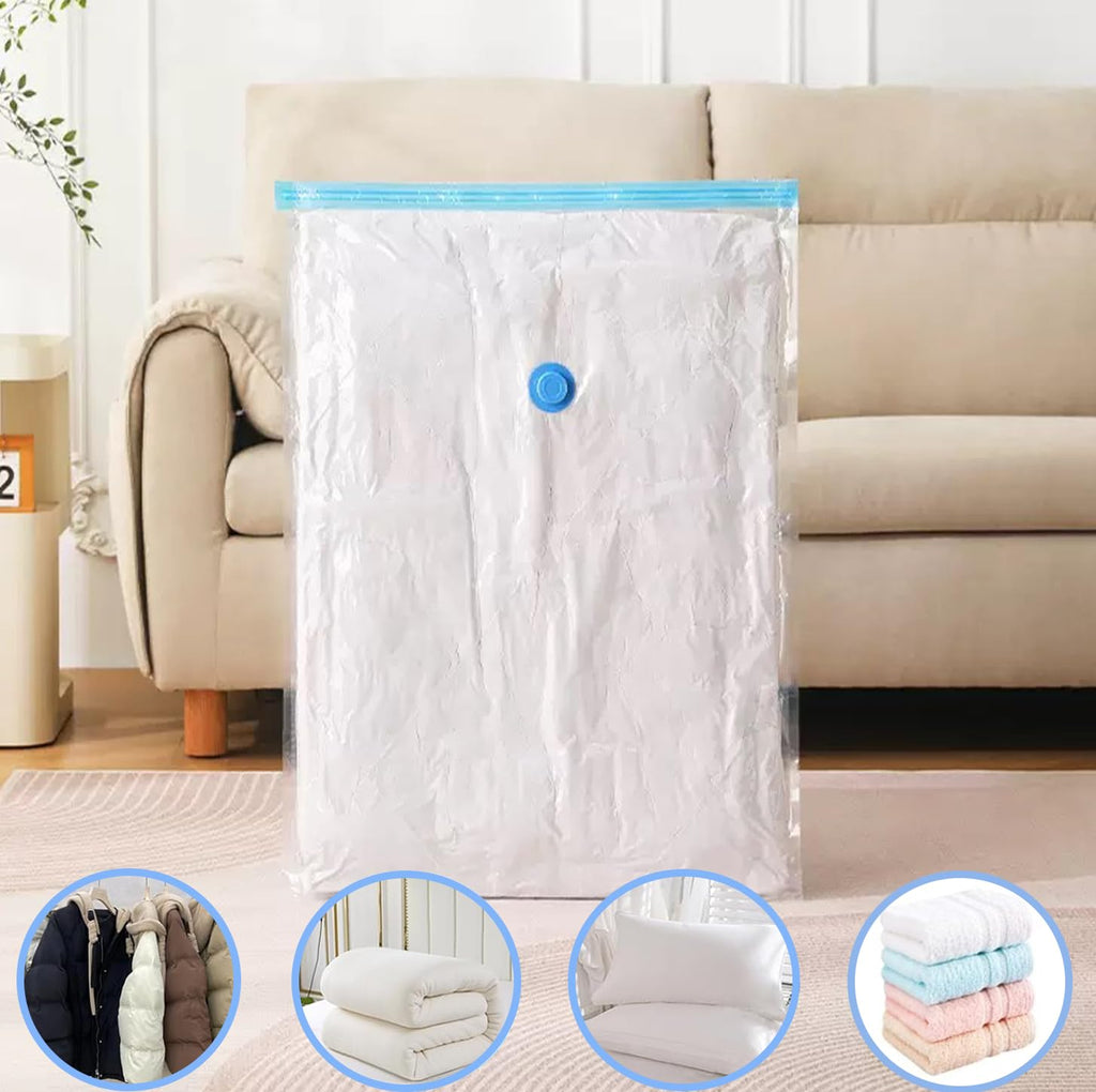 2 Pack 100 X 130cm Vacuum Storage Bags, Extra Large Strong Space Saver Compression Bags - image 5