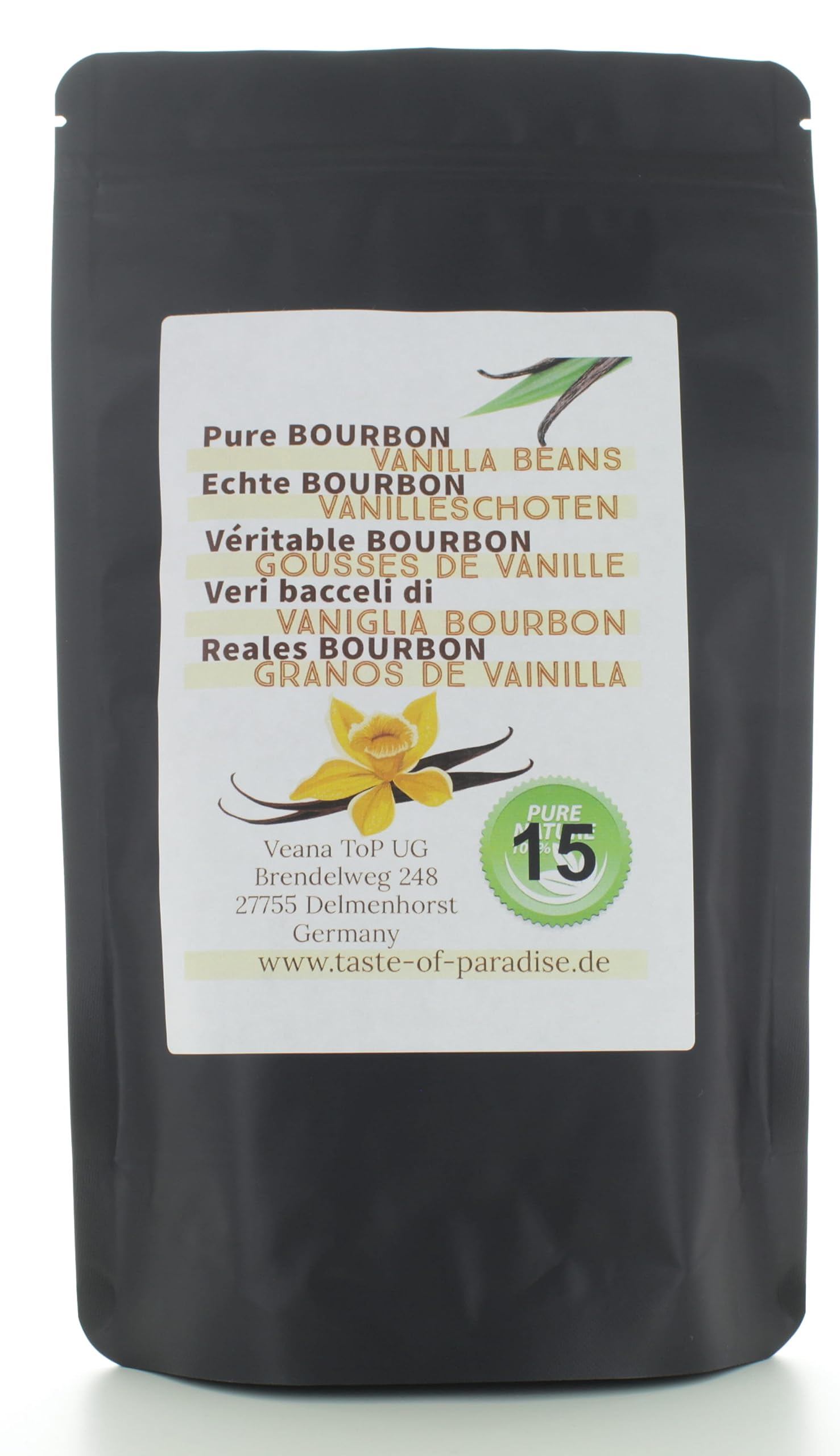 Jolof Store Bourbon Vanilla Pods from Madagascar - 15 Pack (12-13cm)