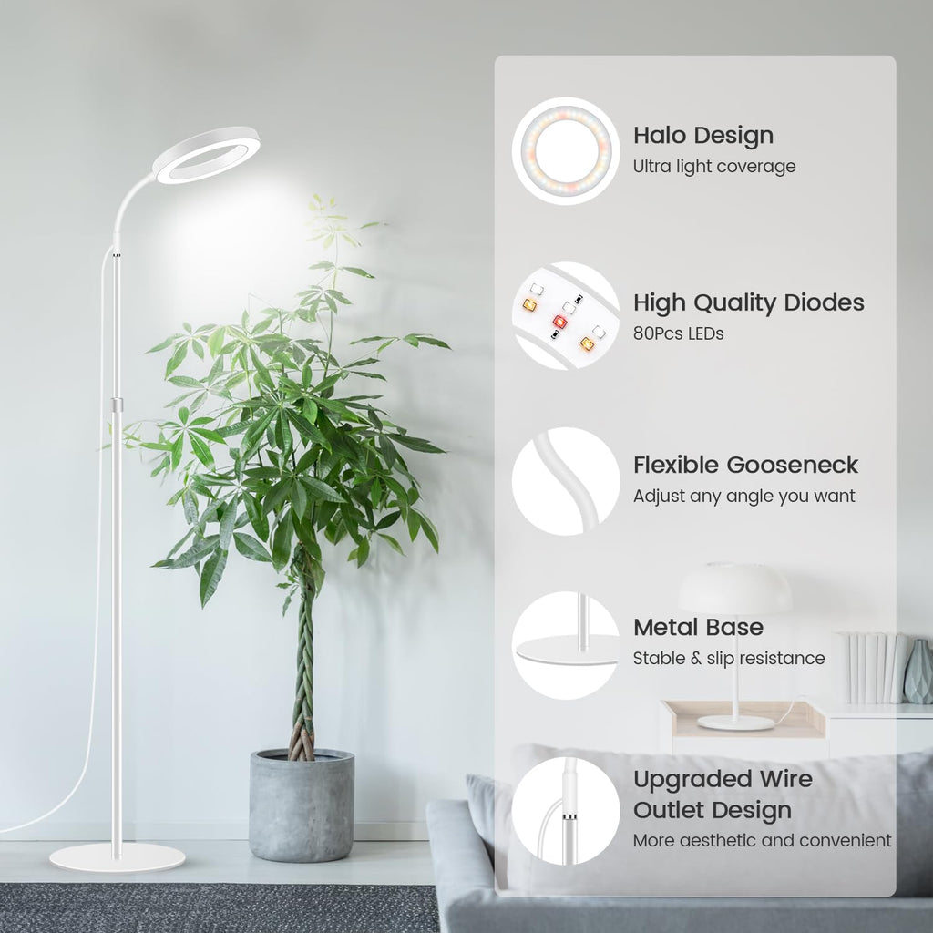 Garpsen Full Spectrum LED Grow Light – Adjustable Floor Plant Lamp
