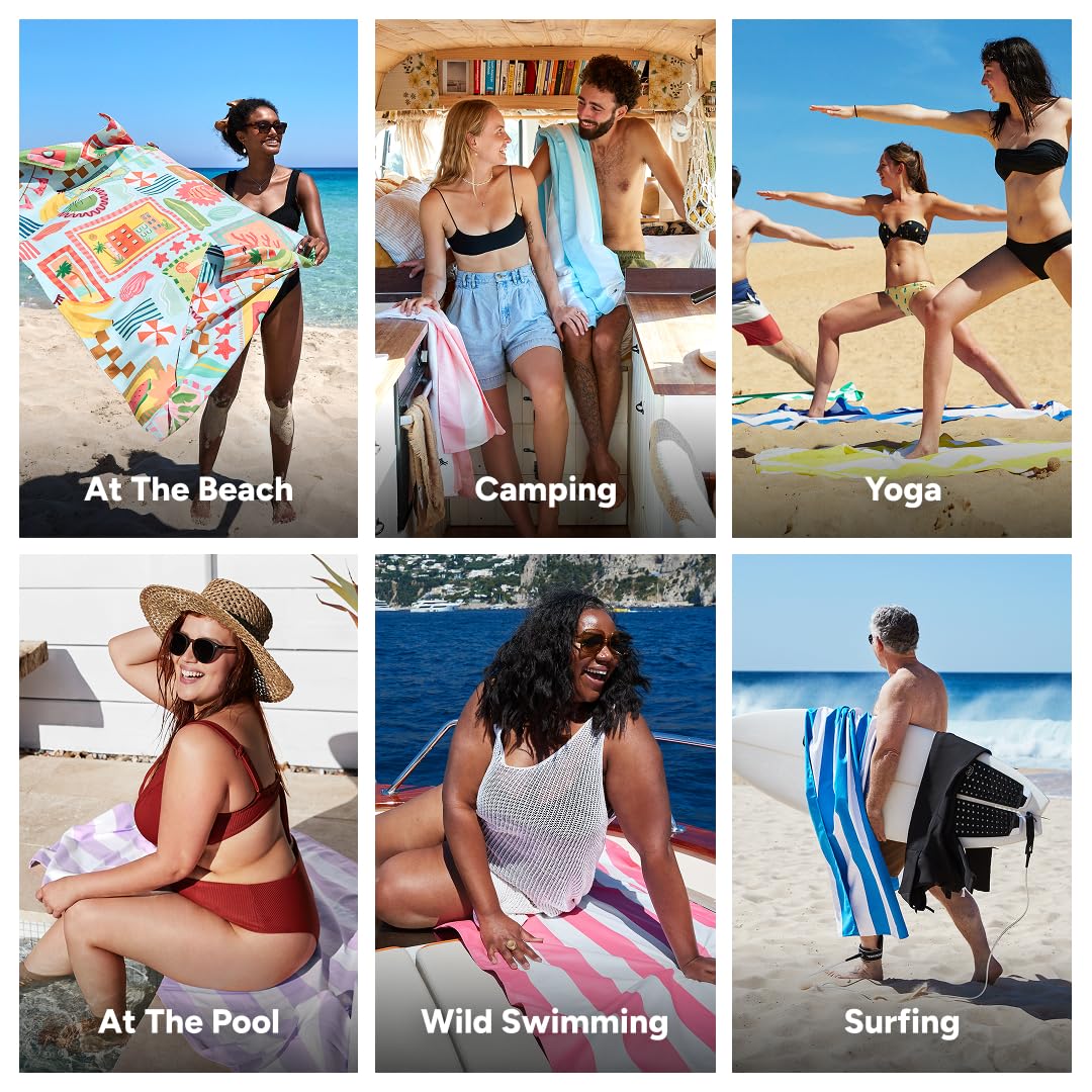 Dock & Bay Quick Dry Beach Towel - Wish You Were Here, Large - image 4