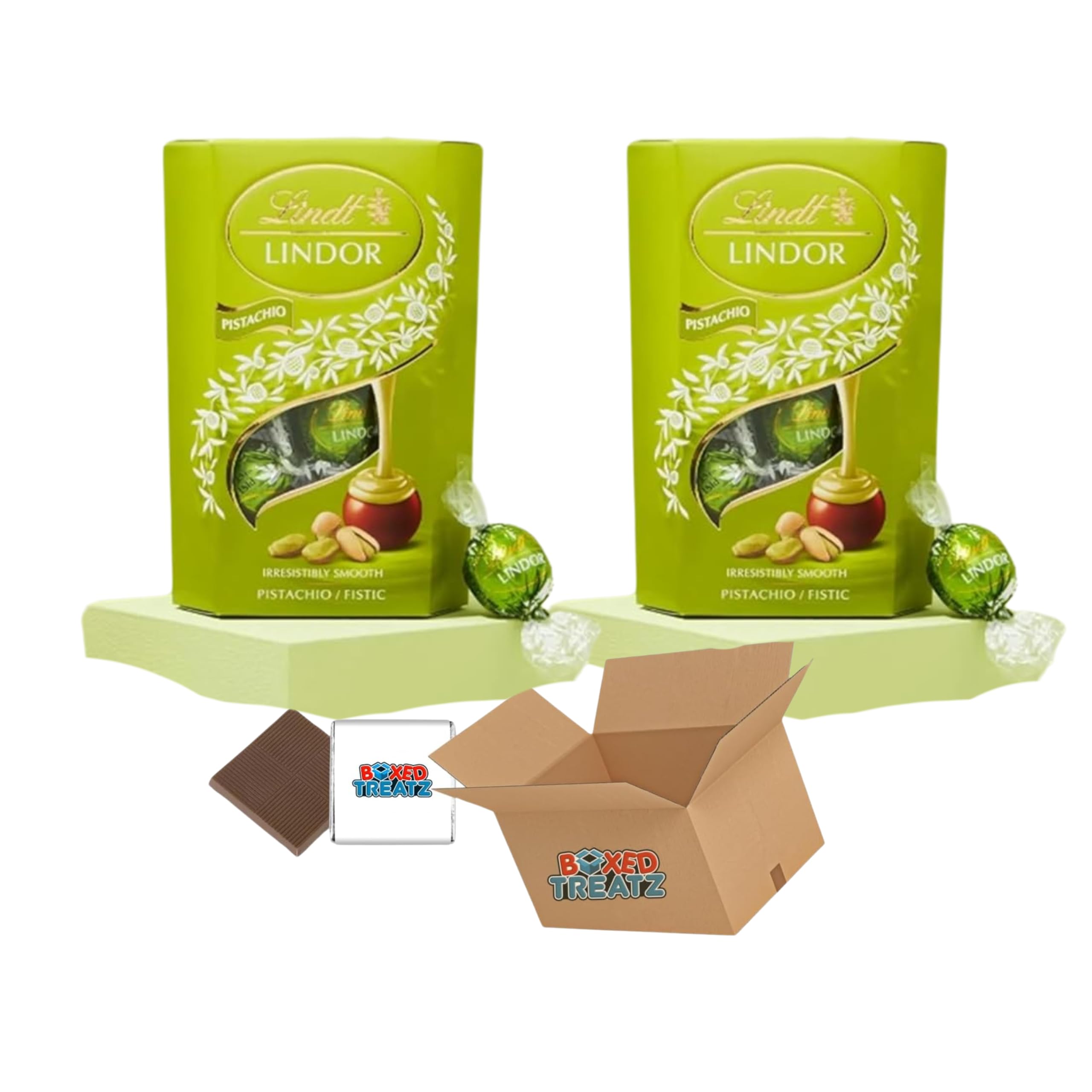 Boxed Treatz Pistachio Milk Chocolate Truffles – 2 x 200g Gift Set