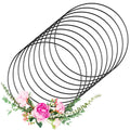 Yimomoyi 10Pcs Metal Hoops for Macrame - 12 Inch Black Craft Rings