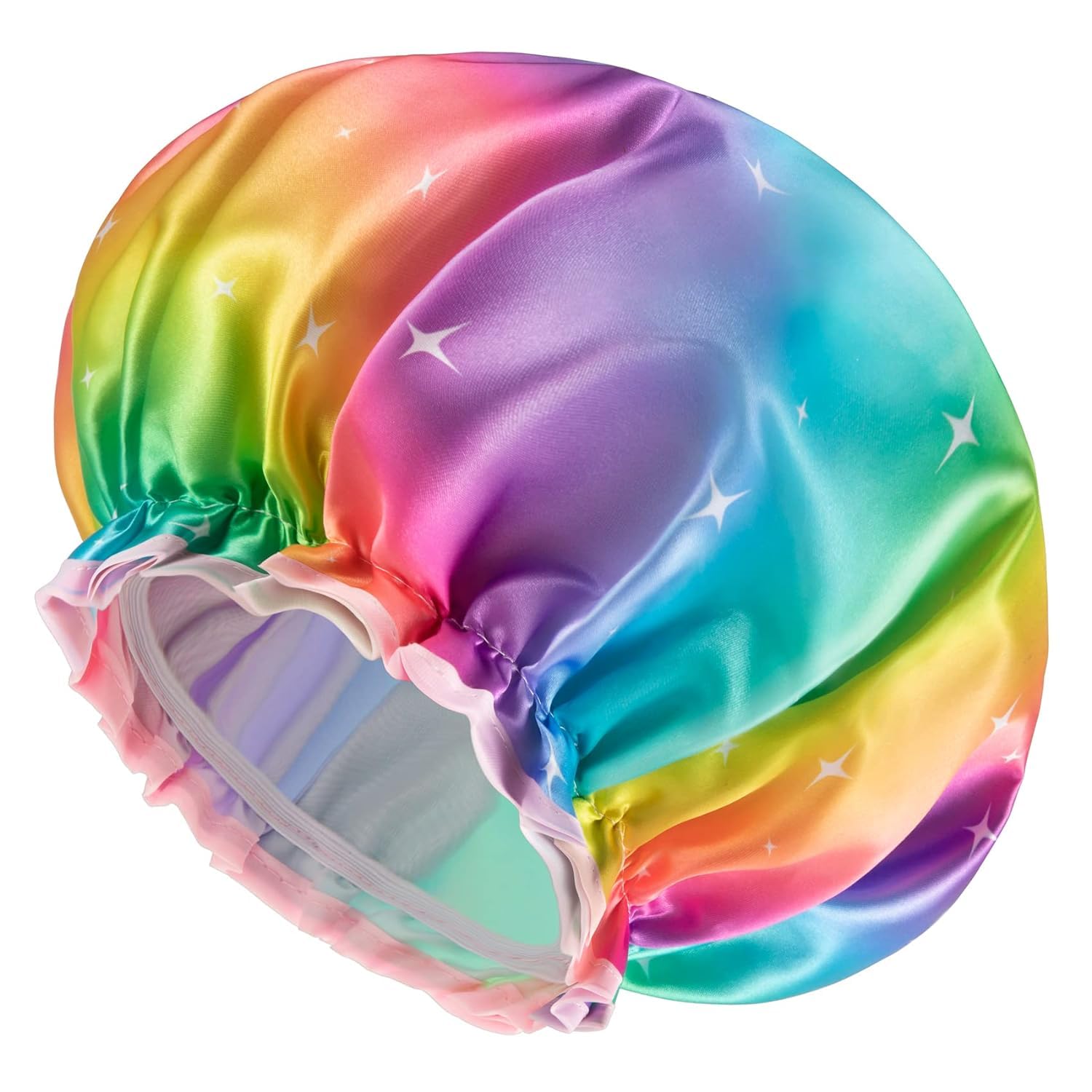 mikimini Reusable Shower Cap – Double Waterproof PVC Hair Cap, 2 Pack