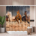 Woutay Running Horse Shower Curtain | Mold Resistant Waterproof Fabric