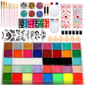 Depvision 36 Color Professional Face Painting Kit with UV Glow & Brushes
