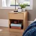 Oak Bedside Cabinet | 1 Drawer Modern Side Table