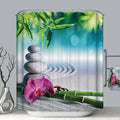 Aeici Zen Floral Shower Curtain – Waterproof Polyester Bath Decor, 180x200cm