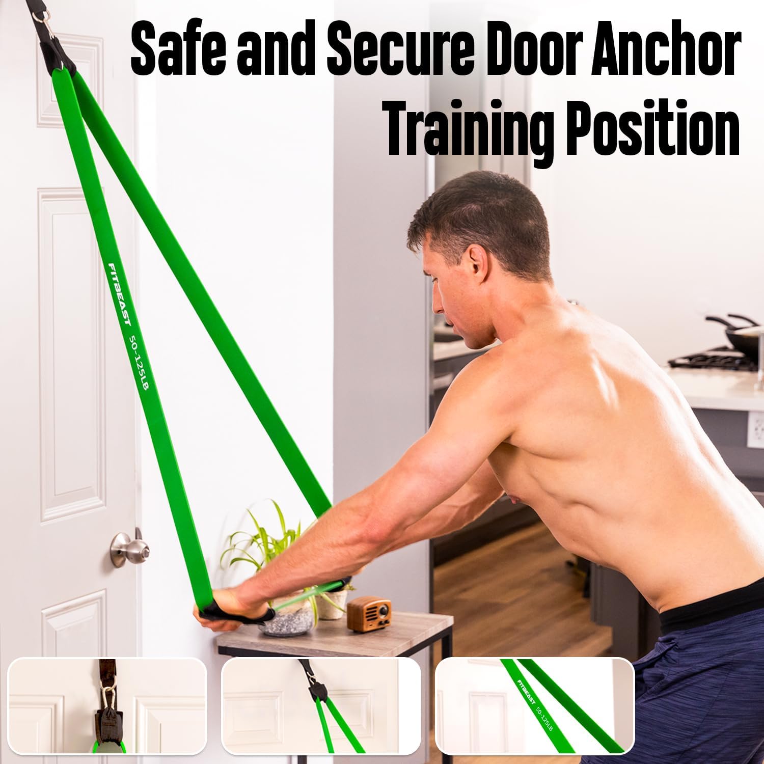 FitBeast Pull Up Assist Bands Set | 5 Resistance Levels for CrossFit