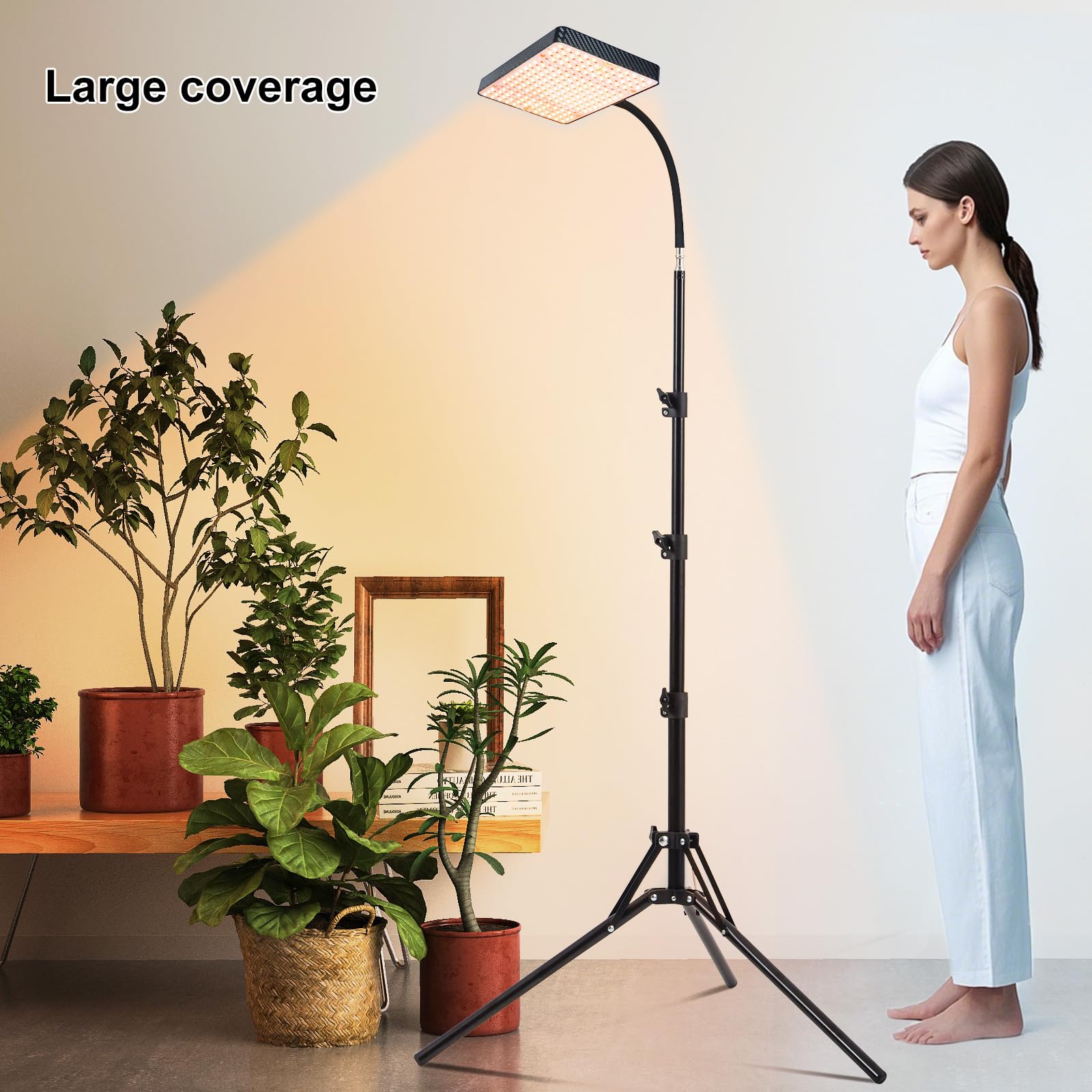 FECiDA Full Spectrum LED Grow Light with Stand | 2000LM Stepless Dimming