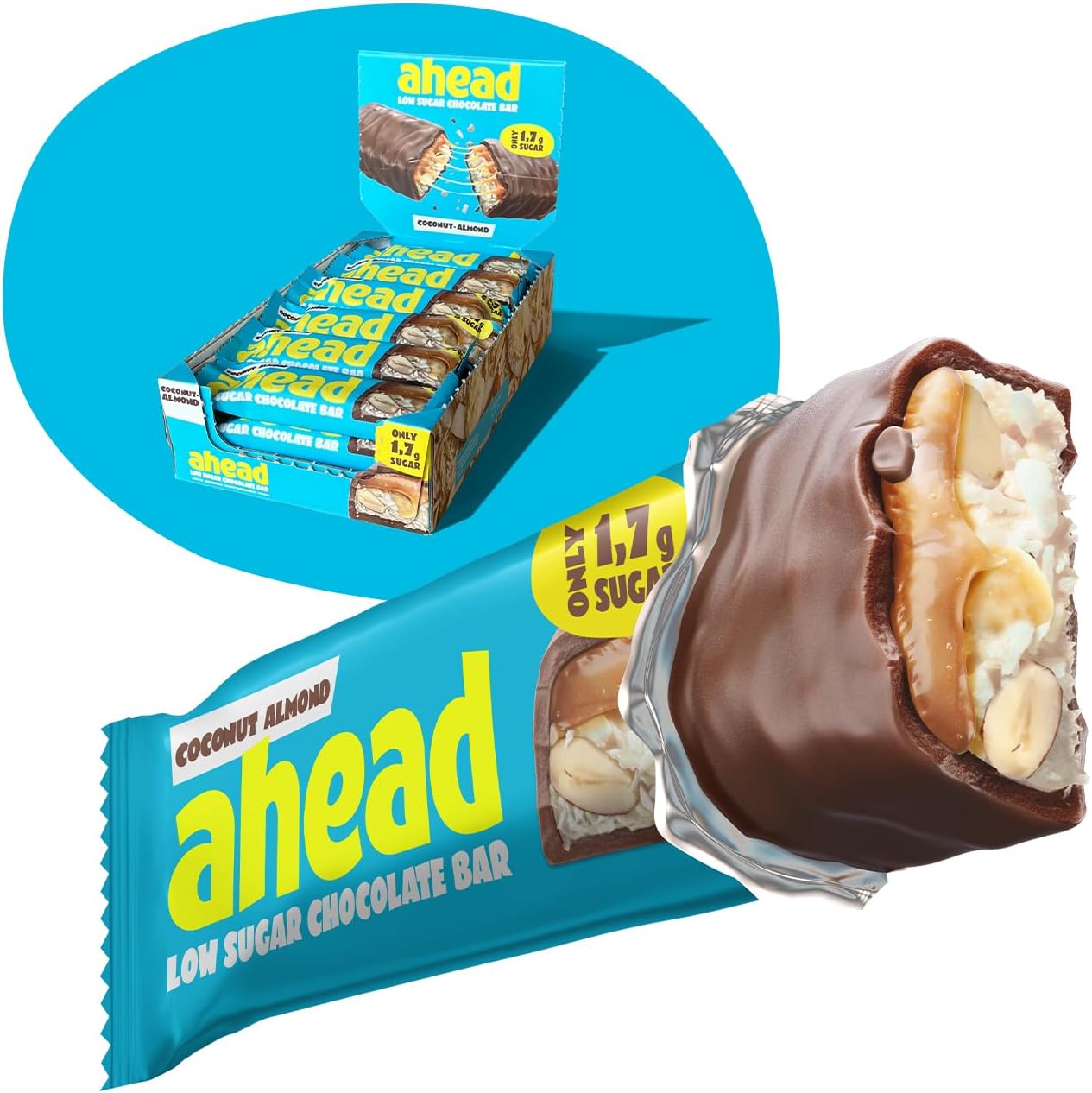 Jolof Store Keto Chocolate Bars – Coconut Almond with MCT – 18 x 35g