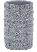 Spirella Relief Porcelain Toothbrush Holder – Grey, 7 x 11.5 cm