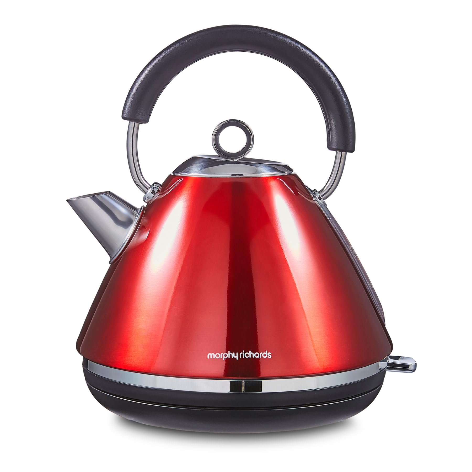 Morphy Richards Accents Pyramid Kettle – 1.5L Rapid Boil, Red