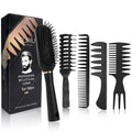 DUAIU 5-Piece Men's Hair Brush Set | Professional Styling & Detangling Kit