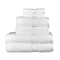 Christy Supreme Hygro 6 Piece Towel Set | White Supima Cotton | 650GSM
