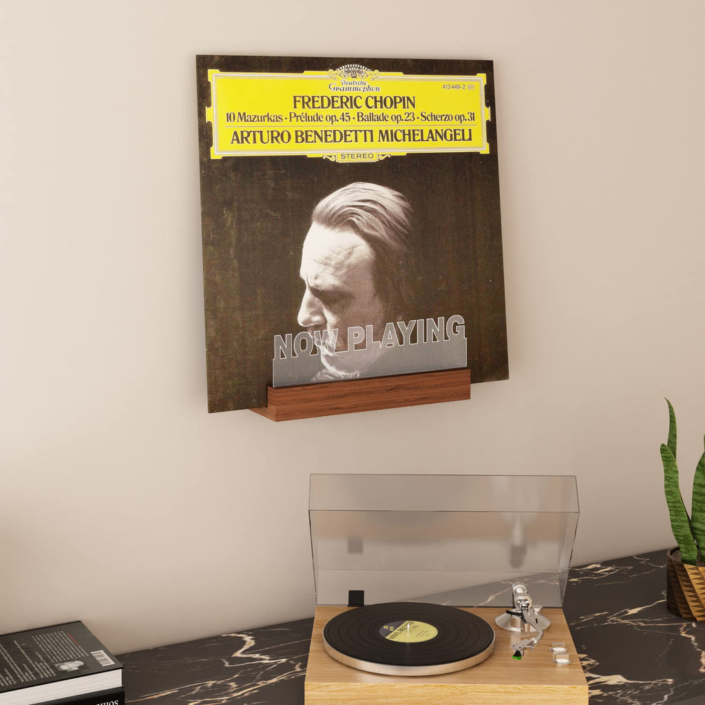 YuanDian Light up Now Playing Vinyl Record Stand Wall Mount, Now Spinning Record Player Stand - image 3