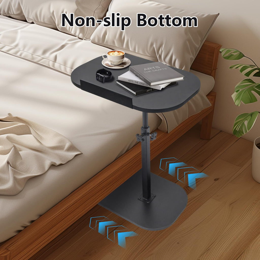 YYW Side Table TV Tray For Couch, Height Adjustable C Shaped Table - image 5