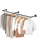 OROPY Industrial Pipe Clothes Rail | 167cm Heavy Duty Wall Mounted Rack