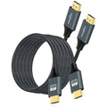 Twozoh 4K HDMI Cable 5M (2 Pack) - Nylon Braided High Speed Lead