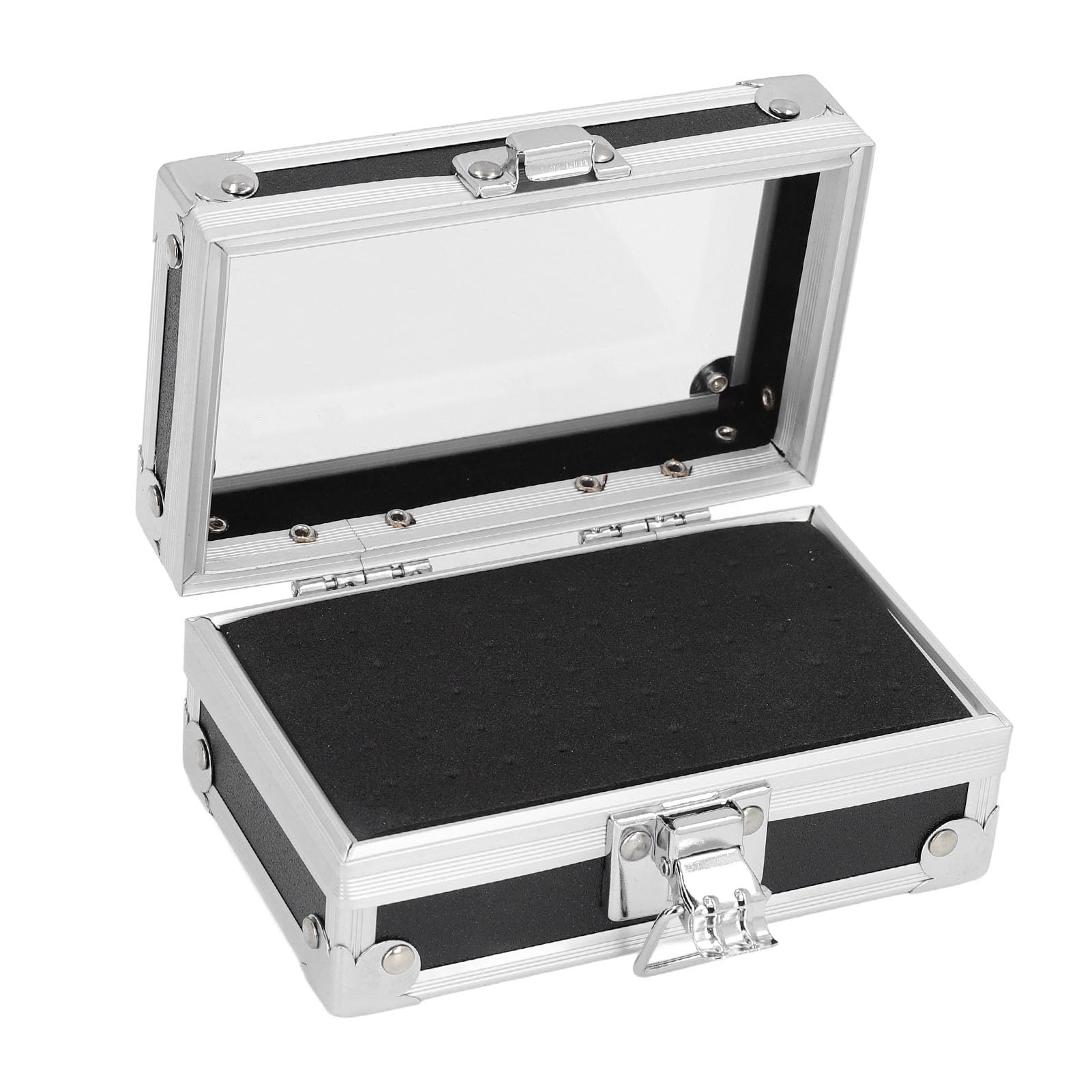 Jolof Store 50 Holes Nail Drill Bits Holder – Aluminum & Acrylic Case
