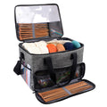 igadgitz home Knitting Bag - Yarn Storage Organiser with Shoulder Strap - Grey