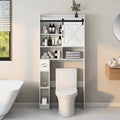 BonVache Over Toilet Storage Cabinet – White Farmhouse Bathroom Organiser