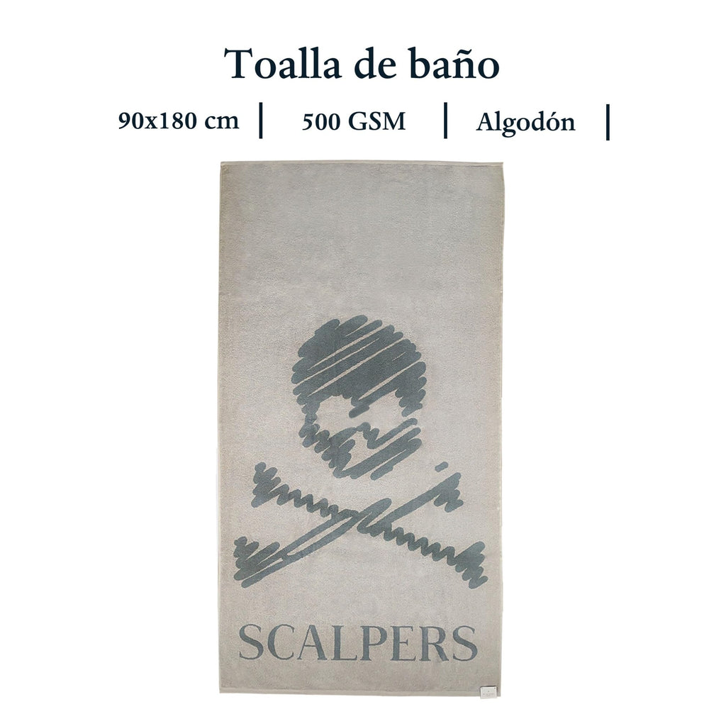 Scalpers Towel 90x180 cm 100% Cotton 500GSM Beige with Logo Home - image 2