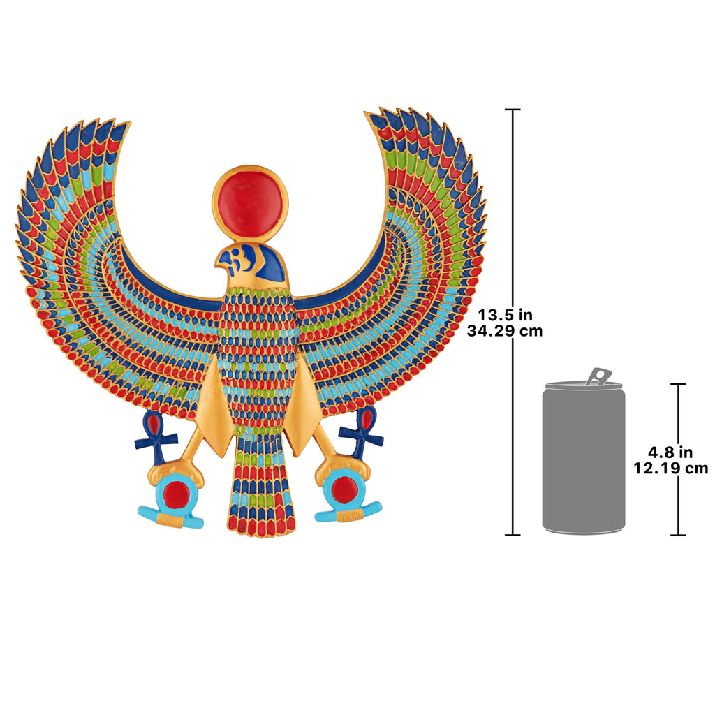 Design Toscano Horus Egyptian Wall Plaque – 15 Inch Hand-Painted Resin